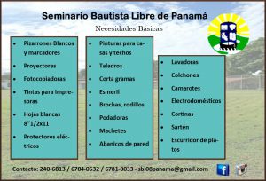 Necesidades Básicas del Seminario