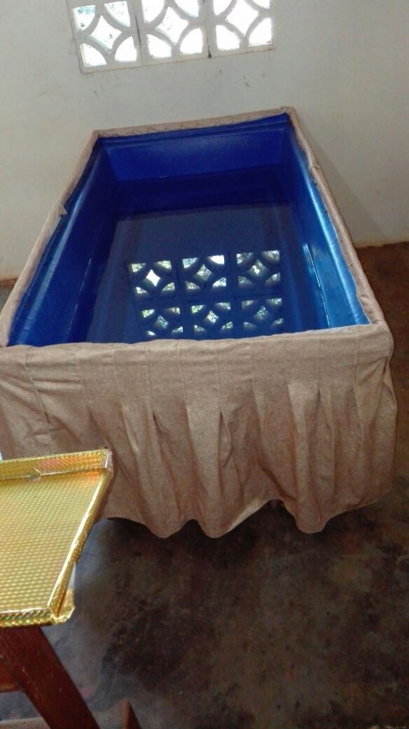 Aquí se realizará el bautismo
